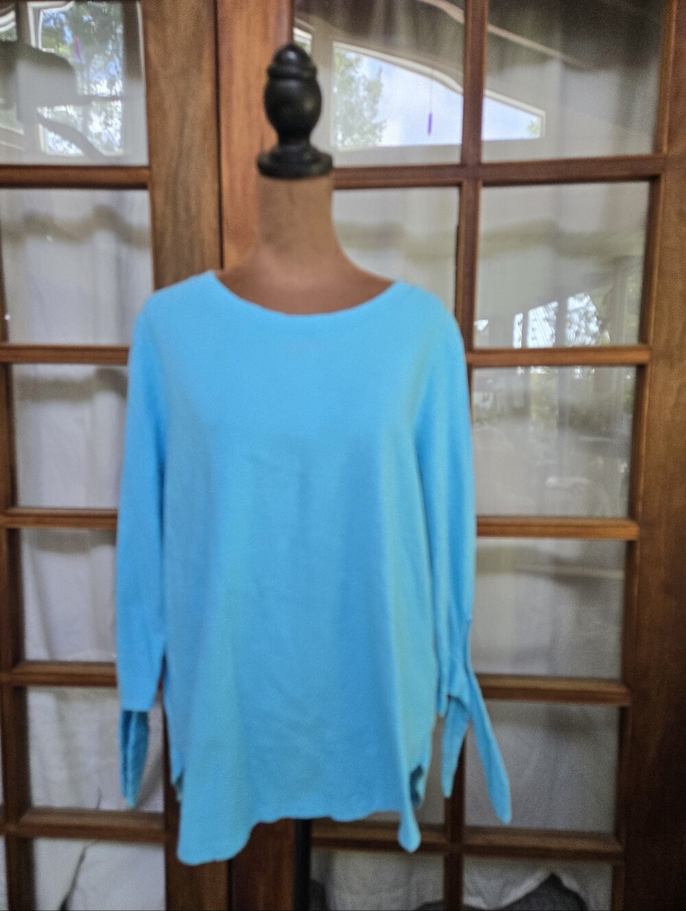 Fresh Produce Blue Women's Tie-Sleeve Top